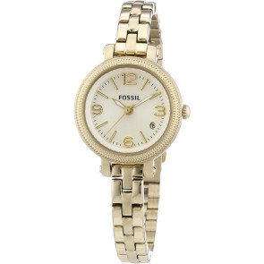 Correa de reloj Fossil ES3194 Acero inoxidable Chapado en oro 8mm